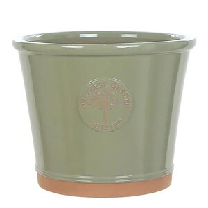 Edwardian V Pot Green 29cm