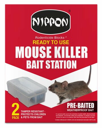 Nippon Ready to Use Mouse Bait Station 2 Pack