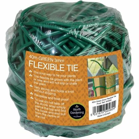 40m Flexible Tie Green 3mm