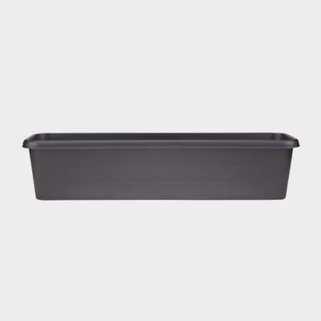 Black 40cm Plastic Terrace Trough