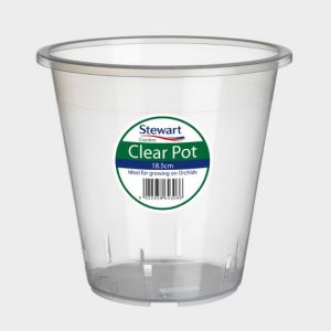Clear 11cm Plastic Flower Pot