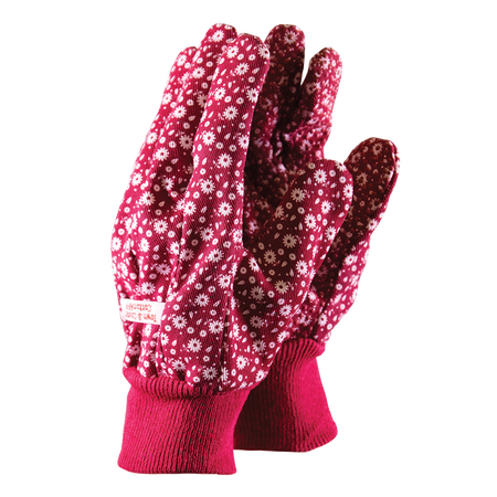Cotton Grip Glove Red Medium