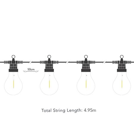 Edinburgh USB Solar Festoon Lights (Set Of 10) - Powered by Leaf - image 2