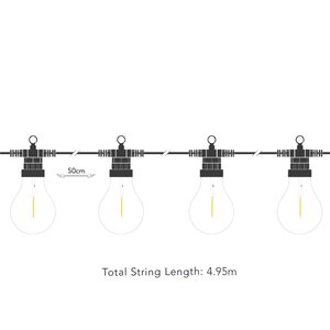 Edinburgh USB Solar Festoon Lights (Set Of 10) - Powered by Leaf - image 2