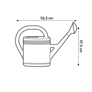 garden watering can 10l anthracite - image 2