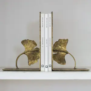Golden Lotus Bookends 20.5x8x16.3cm - image 1