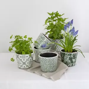 Indervidual Old Style Dutch Pot Green 14x14x12cm - image 1