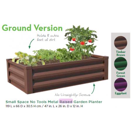 Raised Garden Planter Metal with Liner Forest Green