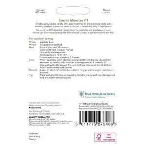 RHS CARROT Maestro F1 Seeds - image 2