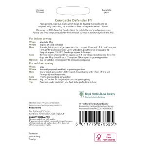 RHS COURGETTE Defender F1 Seeds - image 2