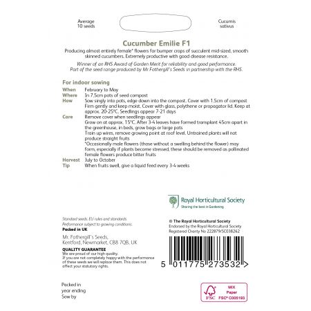 RHS CUCUMBER Emilie F1 Seeds - image 2