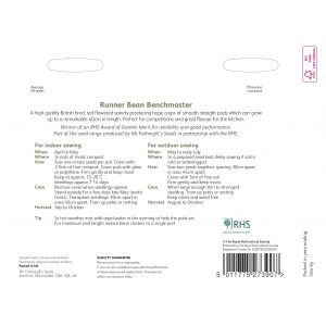 RHS RUNNER BEAN Benchmaster Seeds - image 2