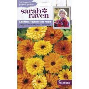 Sarah Raven CALENDULA Touch of Red Mixed - image 1