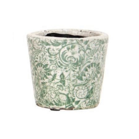 Vintage Green Pattern 10cm Indoor Pot