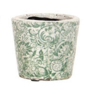 Vintage Green Pattern 10cm Indoor Pot