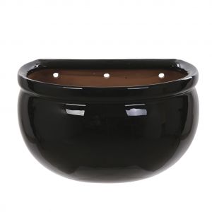 Wall Pot Black 19cm