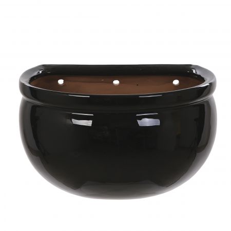 Wall Pot Black 34cm