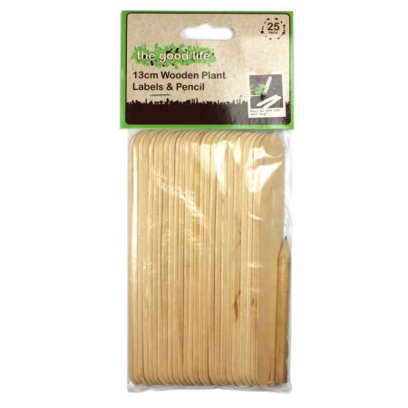 Wooden Plant Labels with Pencil Pack of 25